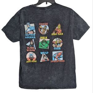 Classic Marvel Avengers Comics Graphic Cotton T-Shirt Dark Gray Tie Dye Mens L